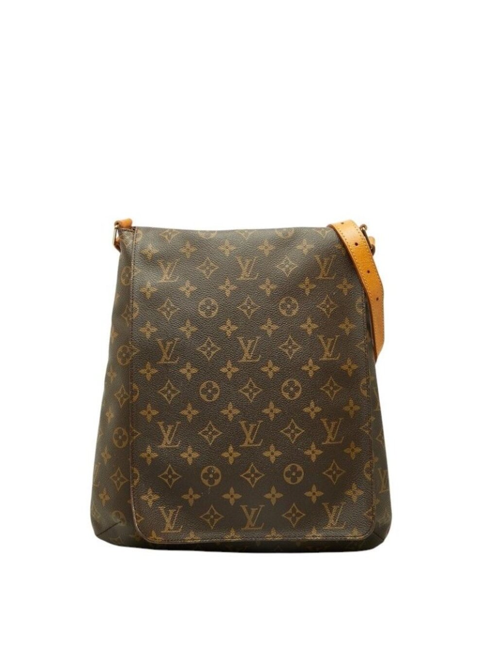 Louis Vuitton Monogram Musette Crossbody Shoulder Bag Brown Leather